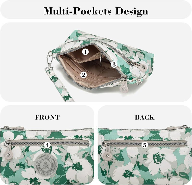 AOCINA Small Wristlet Wallet for Women RFID Blocking Crossbody Purse Gifts for Valentines Day Nylon Cell Phone Purses - Image 5